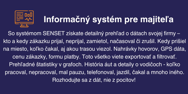 Informačný systém pre majiteľa taxislužby