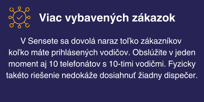 senset dispečing viac vybavených zákazok