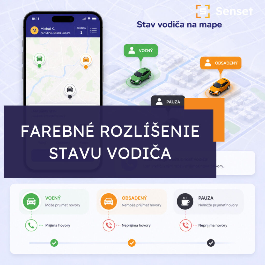 Farebné rozlíšenie stavu vodiča