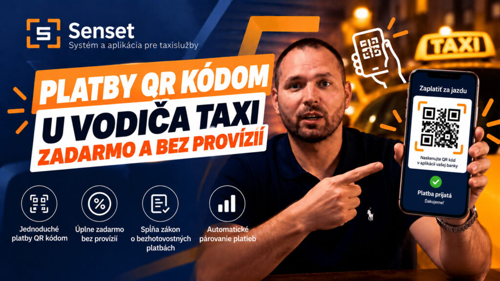 Bezhotovostné platby QR kódom u vodiča taxi